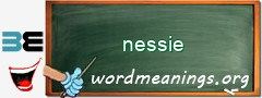 WordMeaning blackboard for nessie